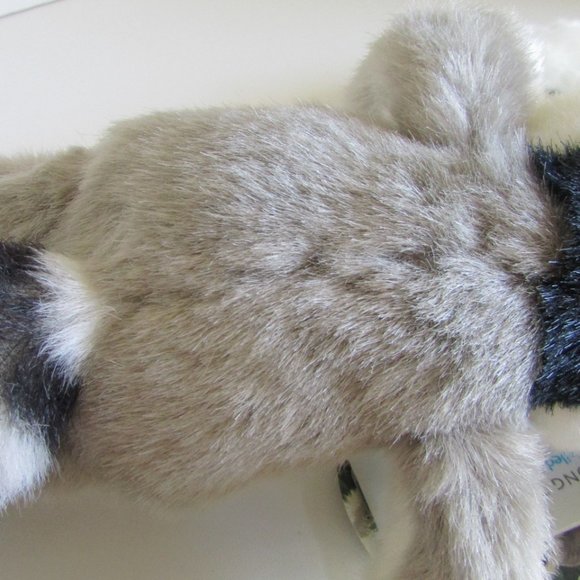 RING TAILED LEMUR w Book HOOK LOOP PAWS no wire SOFT 17" PLUSH Stuffed Animal - Picture 5 of 14